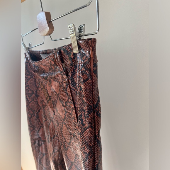 BERSHKA Brown and Black Faux Snake Skin Pants - Picture 4 of 8